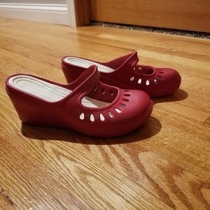 Mary Jane Mule Wedges